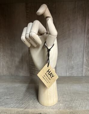 HAY Wooden Hand Poseable Sculpture Birch Wood Art Display Modern Decor NEW